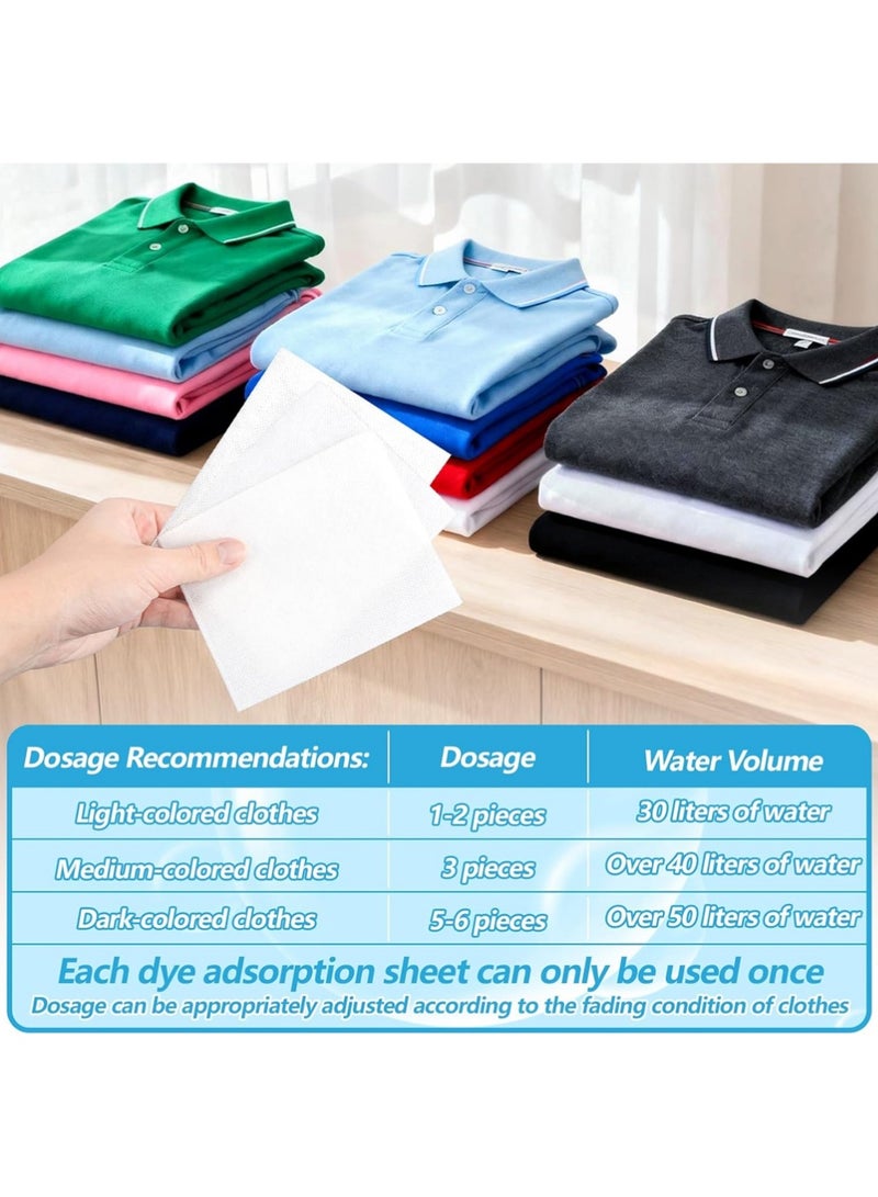 YOUGE Color Catcher Sheets - 100 Count Dye Trapper for Laundry to Prevent Color Bleeding,Allow Mixed Washes of Whites and Colors,Fragrance Free & Bleach Free Dye Grabber Sheets - Image 3
